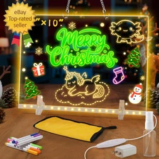 Lumiboard Led Drawing Board with 7 Colors,14"X10" Acrylic Dry Erase Board with L