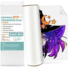 KASYU DTF Transfer Film Roll, A3 13" X 82Ft Glossy Direct to Film for All Sublim