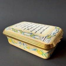 💝 Halcyon Days Enamel Box for Scully & Scully • Gilded Floral Trim • Gift