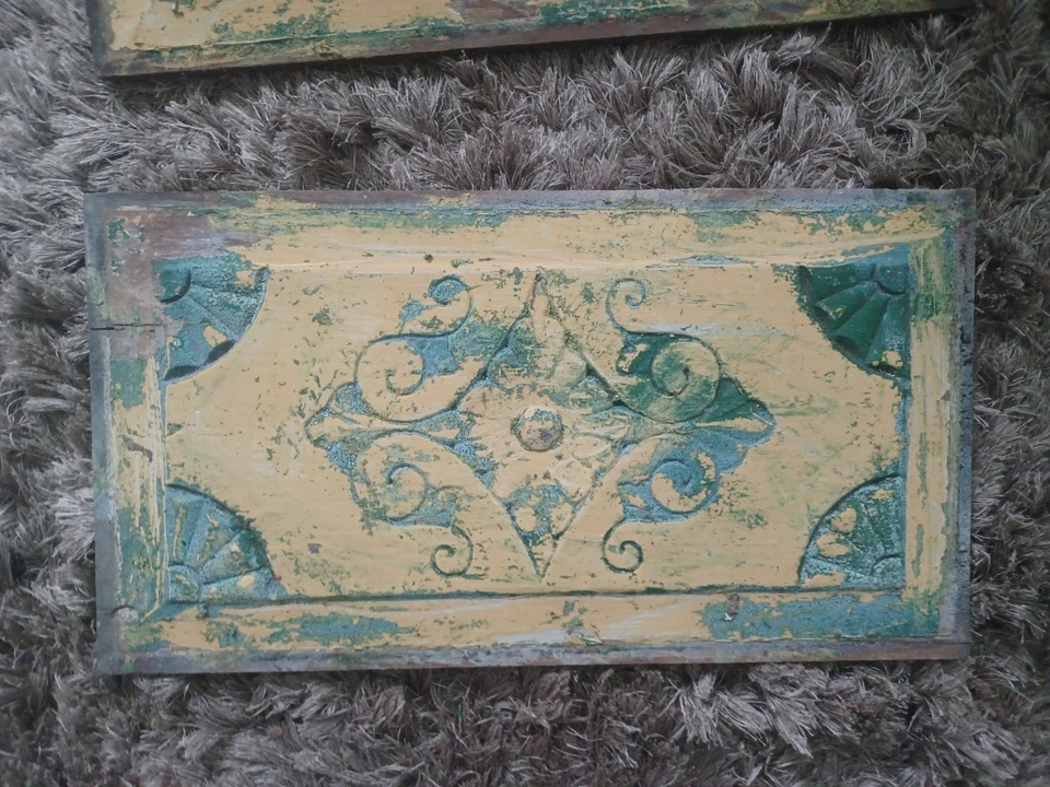 29.5"x79.5" Antique Vintage Old Victorian Interior SOLID Wood Wooden Door Panels - Image 3 of 4