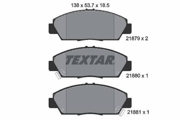 1 X Bremsbelagsatz BremsbeläGe Textar 2187901 FüR Honda-image