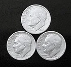 1946 P-D-S 10c SILVER Roosevelt Dimes, Year Set.   (R197)