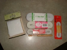 NWT StretchRite Elastic Packs(4)*Sew-ology Grip Fabric*Wooden Tool*Sew Slippers