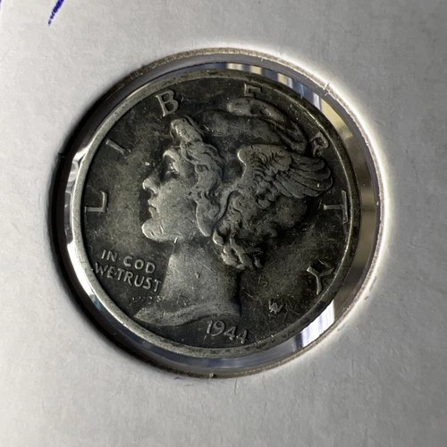 Silver Dime - Mercury - 1944-D GOOD 90% SILVER 1013-11