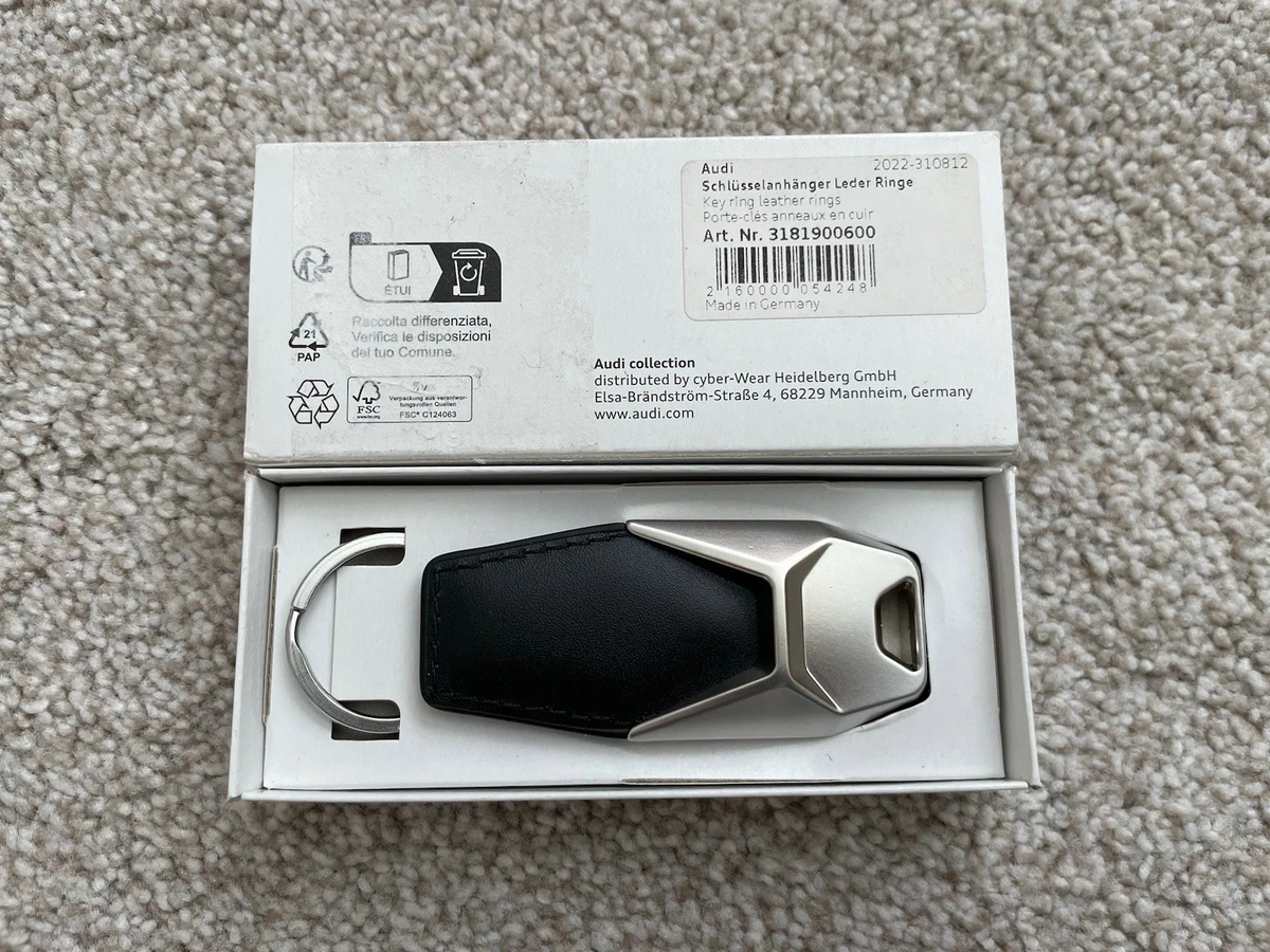 New~ Audi Leather Keyring  3181900600 Pendant Cowhide