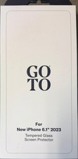 GoTo Tempered Glass Screen Protector for iPhone 15 with Easy Install Tray