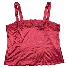 Vintage Target Australia Plus Size Satin Lace-Trimmed Lingerie Tank