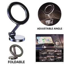 360° Car Dashboard Mount Magnetic Phone Holder Foldable For MagSafe For iPhone