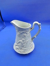 Portmeirion Parian Ware Jug 27.5cm Grape Vine Relief Porcelain 1984