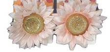 Set Of 2 Clip-On Sunflowers Decorative Clip Crafts Floral Garden Fall