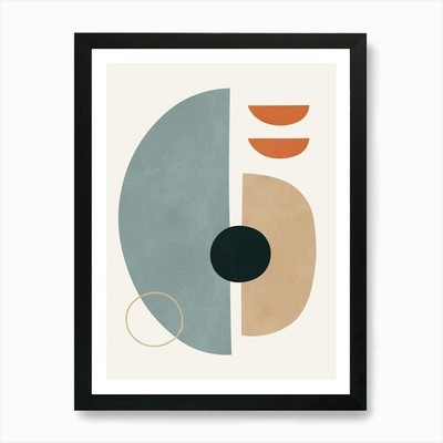 Geometrische Kreis Kunst 3 Kunstdruck gerahmt Wandbild Poster Leinwanddruck Bild