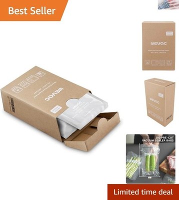200 Count BPA Free Vacuum Sealer Bags 6'' x 10'' - Ultimate Freshness Keeper