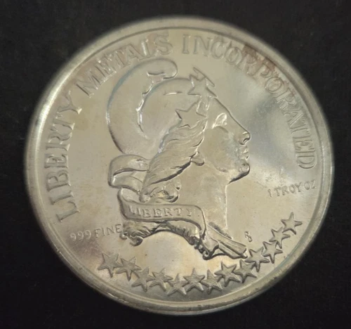 1974 Provo Utah 1 oz Silver Round Liberty Metals Uncirculated Very Nice!