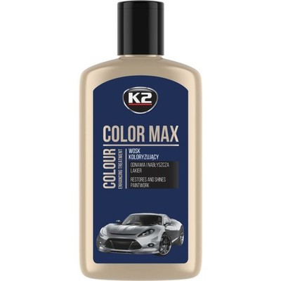 K2 Farbwachs Color Max 250ml Polish & Wax Color Politur dunkelblau