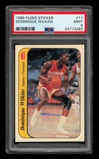 1986-87 Fleer Sticker Set-Break # 11 Dominique Wilkins PSA 9 MINT