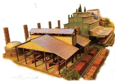 The N Scale Architect ~ C & H Brick & Block Company ~ Laser-Cut Wood Kit ~ 10054