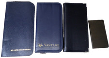  4 Vintage Travel Passport Wallet Business Card Organizer Holder Note Pad Cover