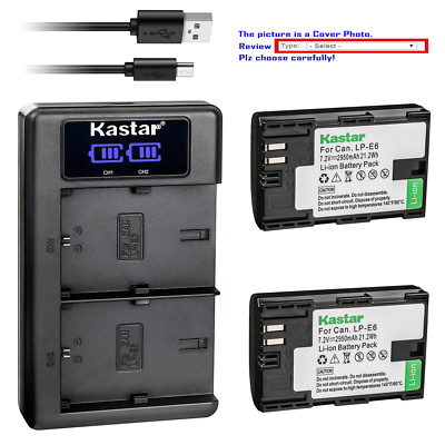 Kastar Battery LKD2 Charger for LP-E6 Blackmagic Design Pocket Cinema Camera 6K