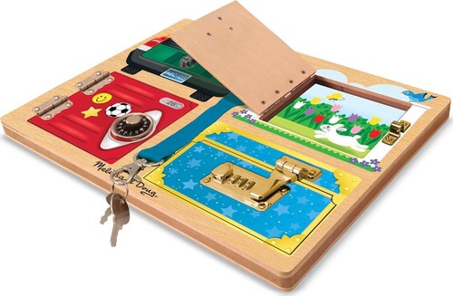 Melissa And Doug Locks And Latches Board Wooden Educational Toy - Picture 4 of 9