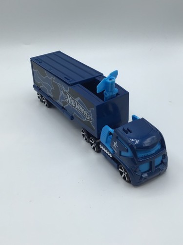 Hot Wheels Mattel Racing Rigs Mission Control Rig Truck W/ Trailer Blue - Picture 7 of 7