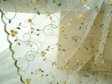 TESSUTO PER TENDINA AL METRO TULLE VETRO FINESTRA PORTA ARREDO CASA SHABBY cm 90