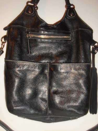 ROOTS LAUREN BAG blackPRINCE ITALIAN LEATHER $318CAD RETAIL - Picture 2 of 6