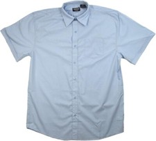 Image of Mens Broadcloth Lt Blue Shirt T91B15 Short Sleeve Sizes S to XL