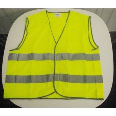 Wowow Qualität fluoreszierende Hi-Viz reflektierende Sicherheitsweste Große XL