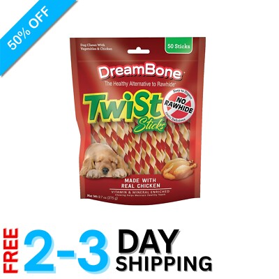 All-Life Stages Twist Sticks Chews - Chicken & Veggies, 50 Healthy Treats