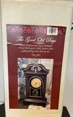 DIST .BY STARMARK GLOBAL LTD. WOODEN CLOCK HAND CRAFTED & DETAILED NEW