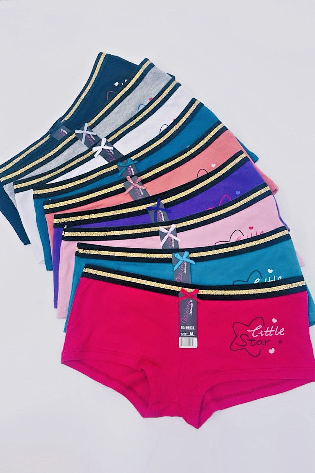 Lot 6 Pack sexy boyshort panties cotton low rise Boxer FREE SHIPPING & Return 32