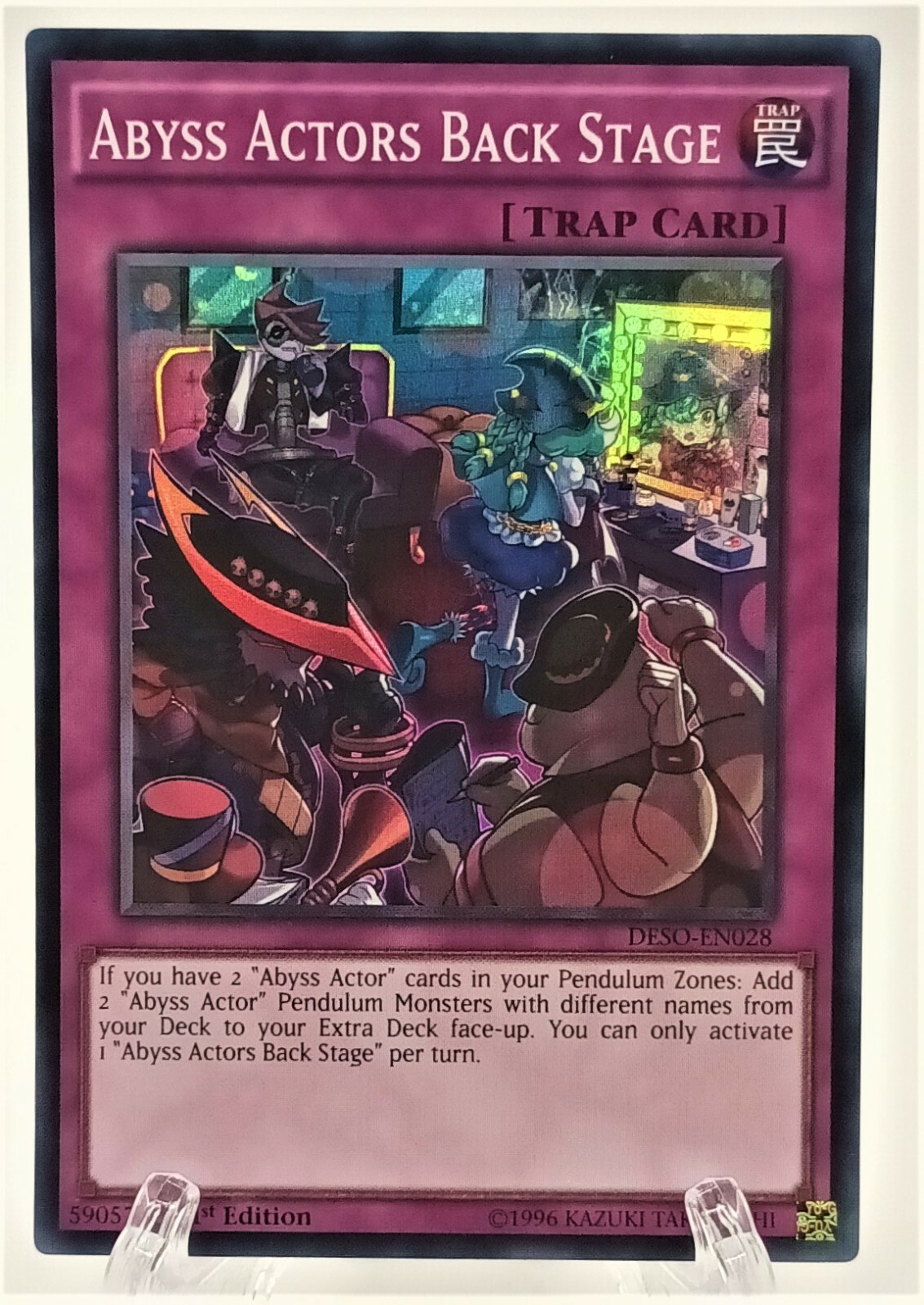 Yu-Gi-Oh! ABYSS ACTORS BACK STAGE, Holo, DESO-EN028, 1st Edition, NM, See Pics!