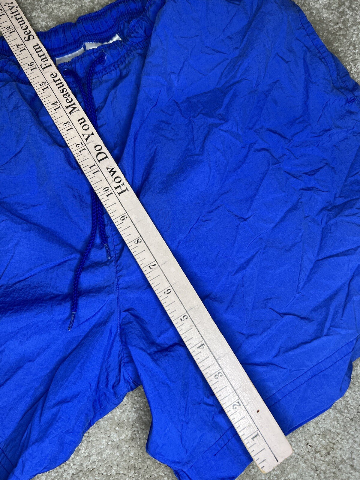 Vtg Nike Split Shorts. Solid Blue. Embroidered Lo… - image 7