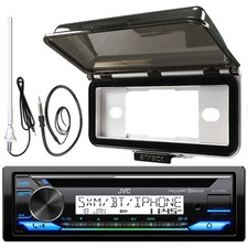 JVC KD-T91MBS Bluetooth CD Receiver w/ White Radio Cover, Antenna, Wire Antenna