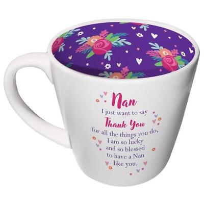 Inside Out Ceramic Mug with Gift Box - Nan Thank you