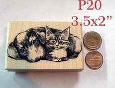 P20 kitten and puppy rubber stamps