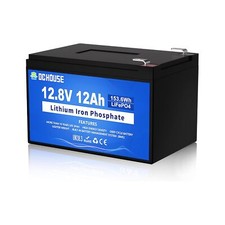 DC HOUSE 12V 12Ah LiFePO4 Lithium Battery with 15A BMS, 10 Year Lifespan,1000...