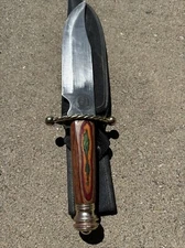 Chipaway Cutlery 15” Bowie Knife Colored Wood Handle