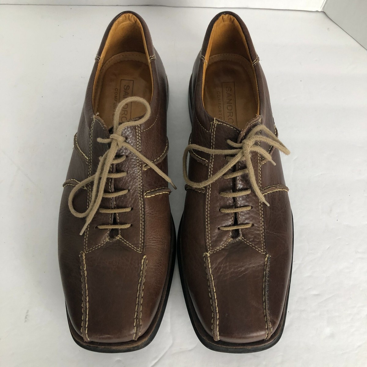 Sandro Men\'s Comfort Gel Size 10.5 D Brown Soft Leather Lace Up Oxfords Shoes sandro Gel Oxfords for Men | Mercari main image 4