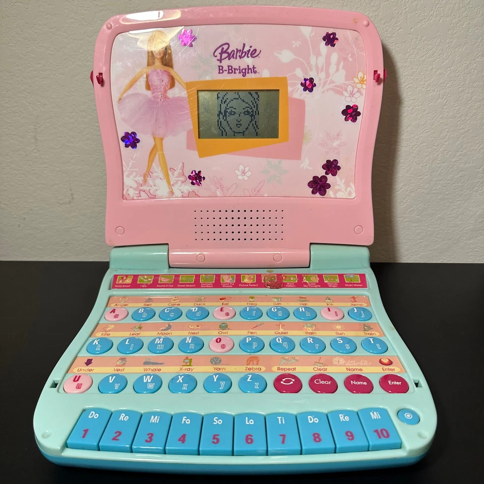 Computadora portátil parlante Mattel Barbie B-Bright Learning Foto 3 de 4