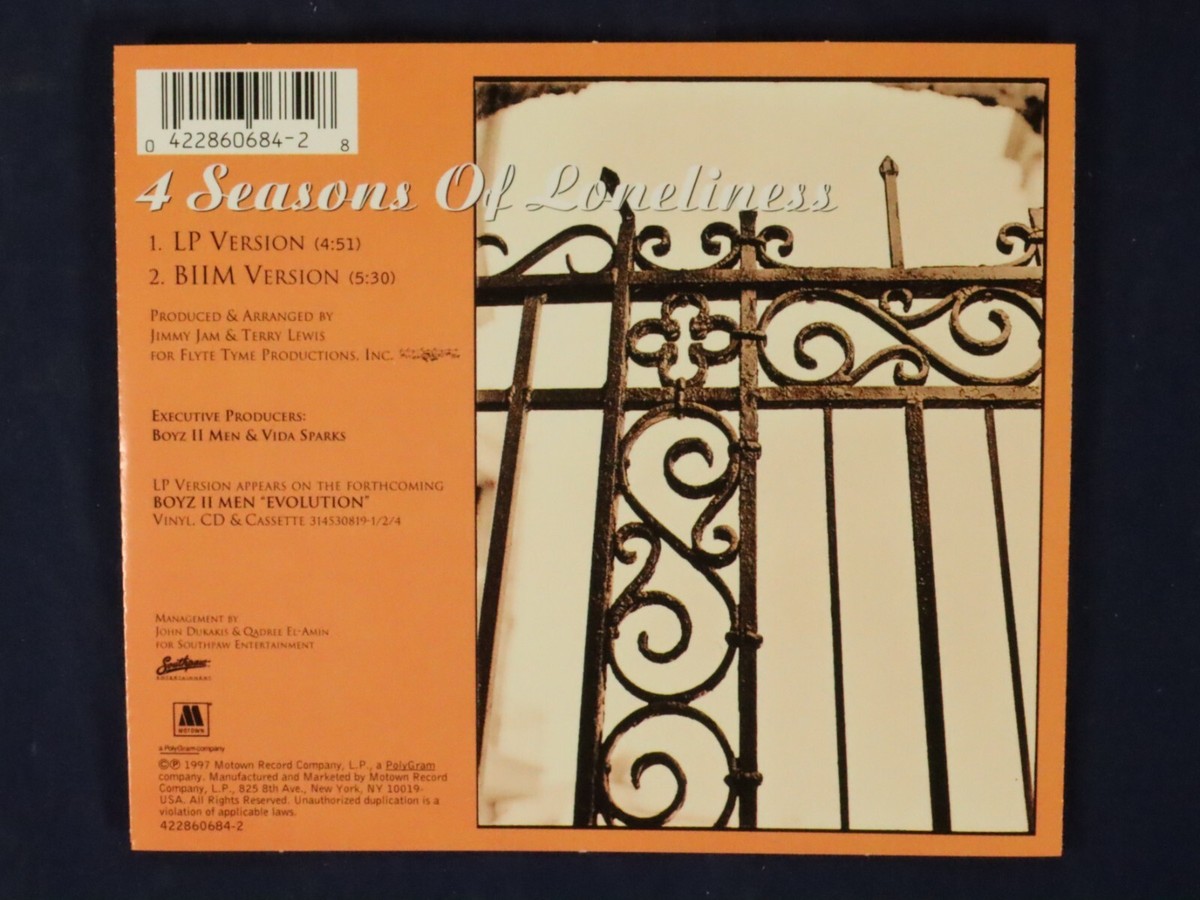 Four Seasons of Loneliness [Single] by Boyz II Men {CD Caseless No