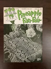 J&P Coats Clark's Vtg 1950 Crochet Pattern Book No 266 Pineapple Fan-Fair Doily