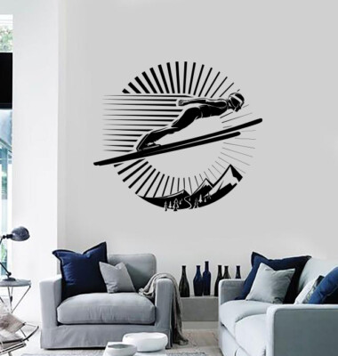 Wall Sticker Vinyl Decal Competition Ski Jumping Mountains Sport Life (n1311)