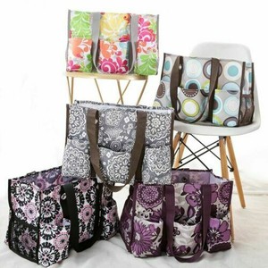 New Thirty One Organizing Utility Tote Top Open Handbags Beach 31