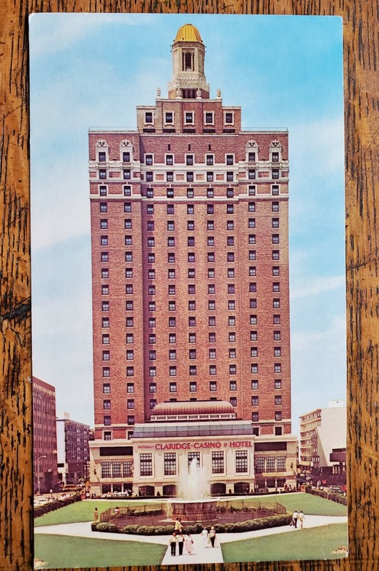 Claridge Casino Hotel ATLANTIC CITY New Jersey NJ Postcard Vintage Street Scene