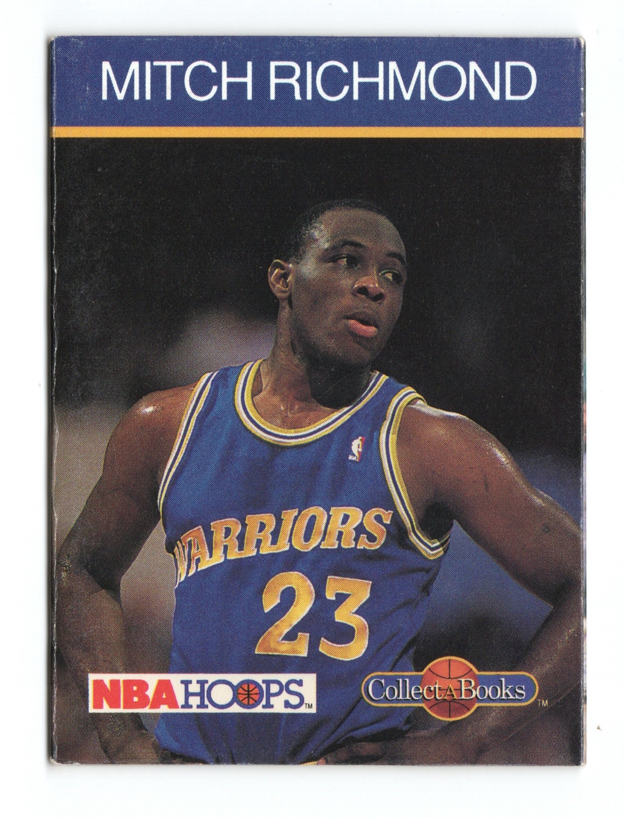 EX- 1990-91 Hoops CollectABooks 9 Mitch Richmond Golden State Warriors Card