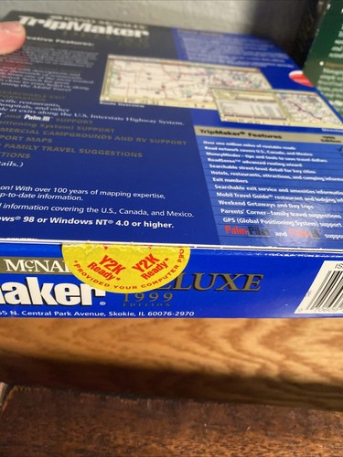 Rand McNally TripMaker & StreetFinder Deluxe 1999 PC Big Box Win 95/98 New Seal - Picture 5 of 8