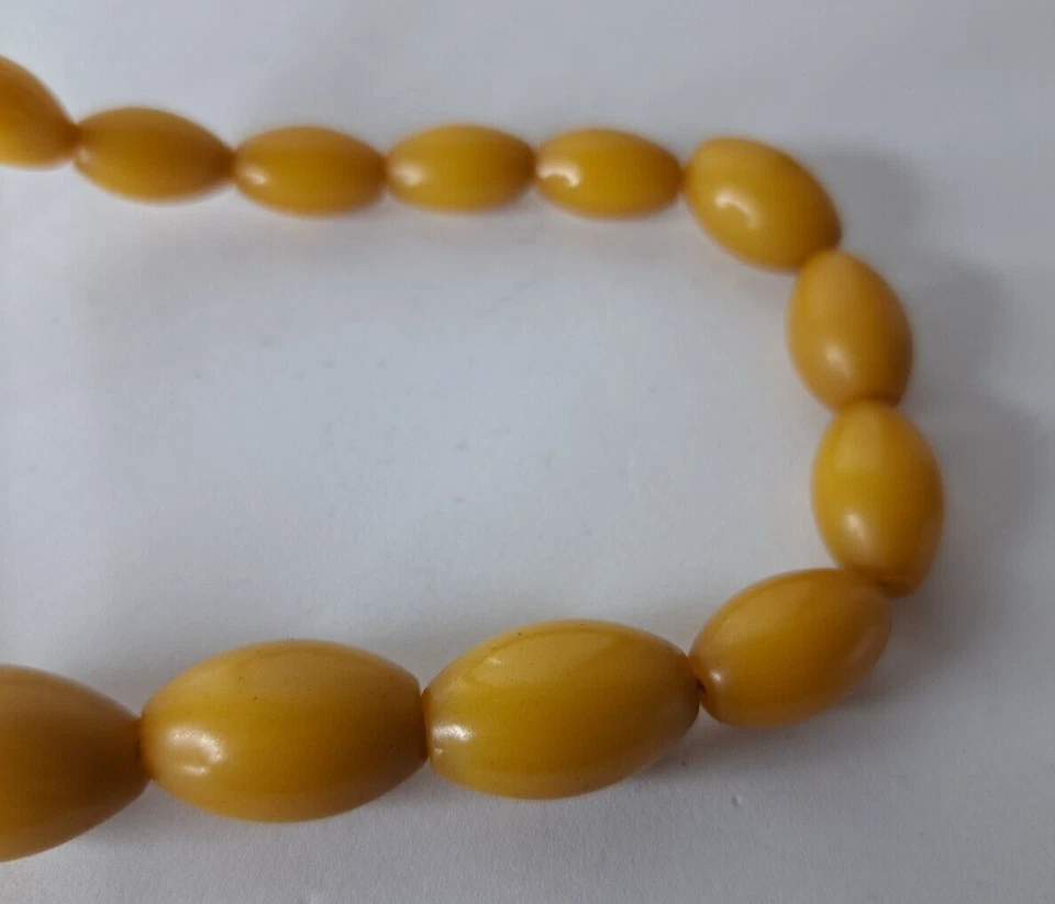ПРЕКРАСНОЕ АНТИКВАРНОЕ БАКЕЛИТОВОЕ ЯНТАРНОЕ ОЖЕРЕЛЬЕ 1920-Х ГОДОВ ИЗ ЯИЧНОГО ЖЕЛТКА/СКОТЧА В КОРОБКЕ - Изображение 2 из 4