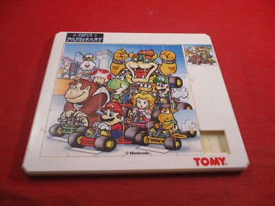 Super Mario Kart Nintendo SNES Tomy Toy Slider Puzzle RARE! | eBay