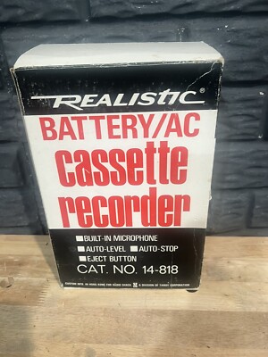 Vintage Realistic Cassette Tape Recorder CTR-40B Model 14-818 New Open Box
